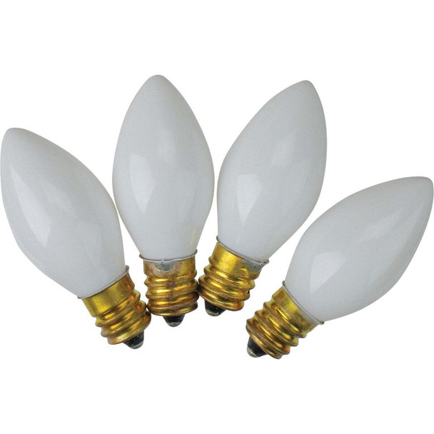Home Impressions C7 White Ceramic 125V Replacement Light Bulb (4-Pack) 900591