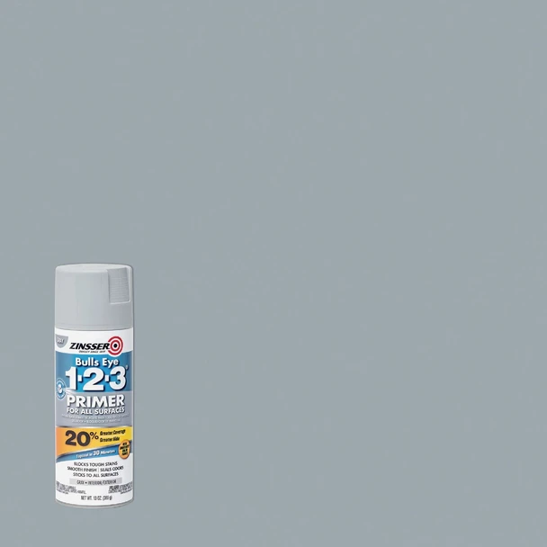Zinsser Bulls Eye 1-2-3 13 Oz. Primer Spray, Gray 290971