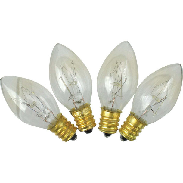 Home Impressions C7 Clear Twinkle 125V Replacement Light Bulb (4-Pack) 905211