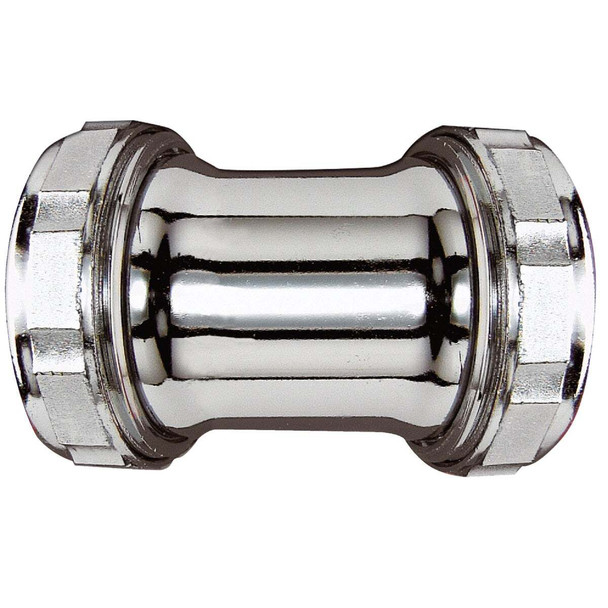 Keeney Double Slip 1-1/2 In. Chrome-Plated Brass Straight Coupling 670K