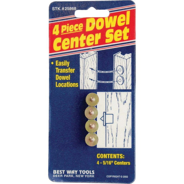 Best Way Tools 5/16 In. Dowel Center (4-Pack) B25868