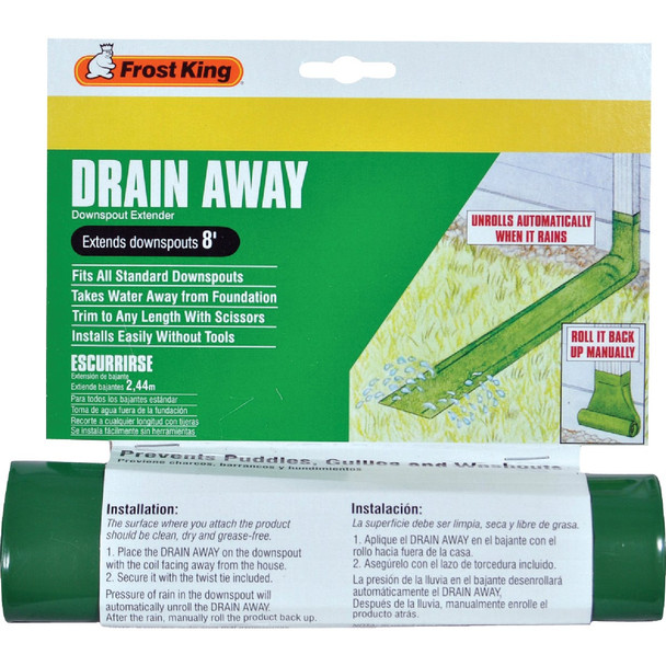 Frost King Standard Flexible 4 In. x 8 Ft. Green Downspout Extender DE200