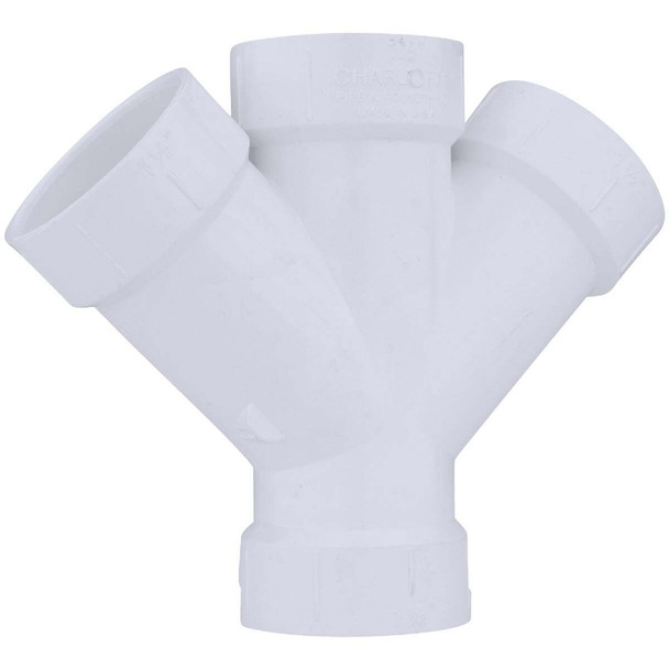 Charlotte Pipe 1-1/2 In. Schedule 40 DWV PVC Double Wye PVC 00611  0600HA