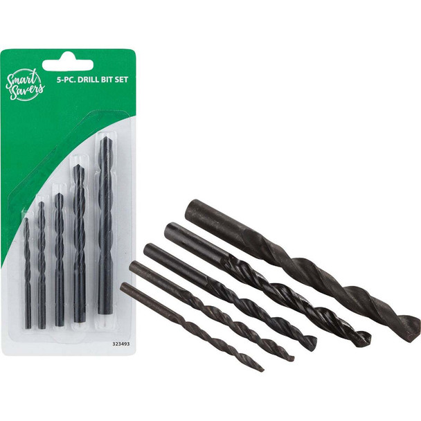 Smart Savers 5-Piece Black Oxide Drill Bit Set, 5/32 In. thru 3/8 In. Pack of 12