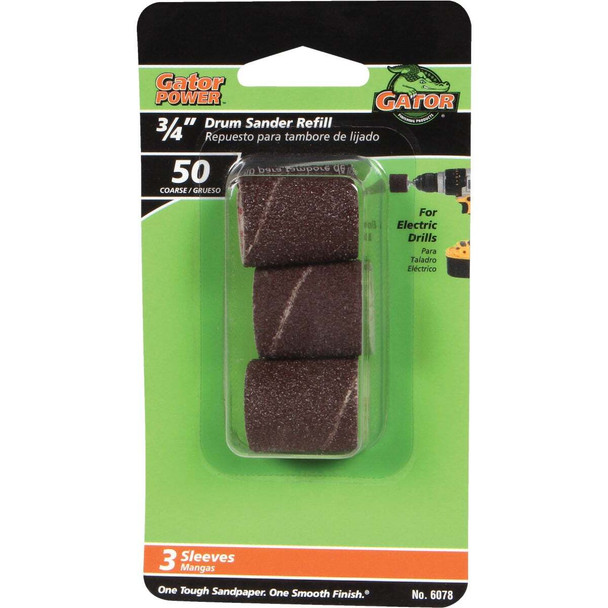 Gator Blade 1 In. x 3/4 In. 50 Grit Drum Sander Refills (3-Pack) 6078GA