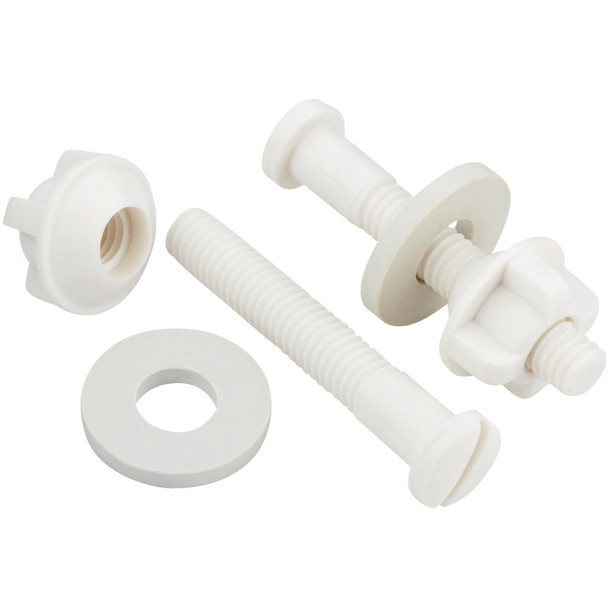 Do it 2-1/2" x 3/8" White Non-Rusting Plastic Toilet Seat Hinge Bolt 064040