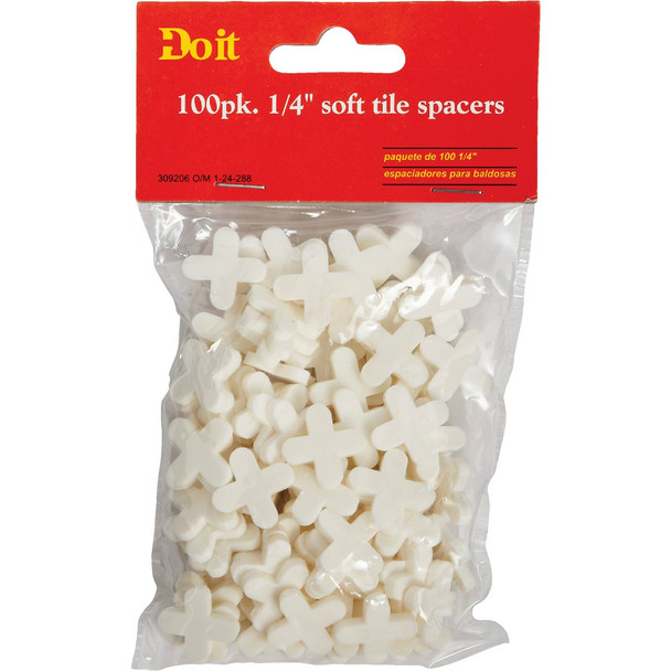 Do it 1/4 In. White Soft Tile Spacers (100-Pack) 309206