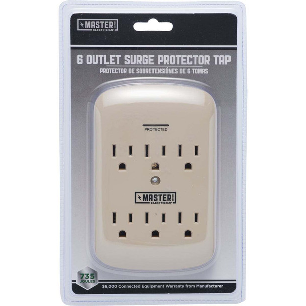Do it Best 6-Outlet 15A Gray Surge Tap LA-9A-2