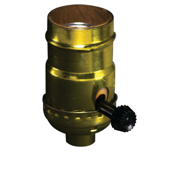 Do it Turn-Knob Medium Base Brass Lamp Socket C30-10083-0PG