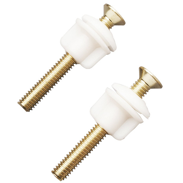Do it Best 3/8" x 2-1/2" Polished Brass Toilet Seat Hinge Bolt DIB835-00