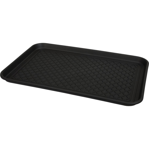 15.75 In. x 23.5 In. Black Recycled Plastic Rectangular Boot Tray KS151(ST)