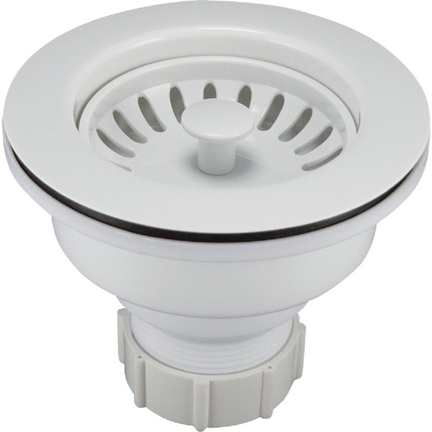 Keeney Plastic Basket Strainer Assembly, White K1442WH