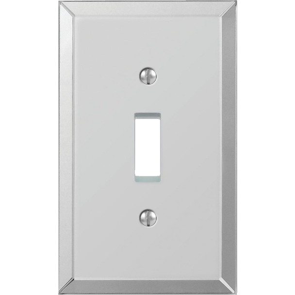 Amerelle 1-Gang Acrylic Beveled Mirror Toggle Switch Wall Plate 66T