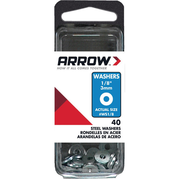 Arrow 1/8 In. Steel Rivet Washer (40-Pack) WS1/8