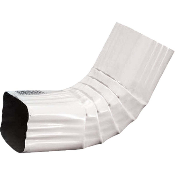 Spectra Metals 2 x 3 In. Aluminum White Front Downspout Elbow 3AELRTW