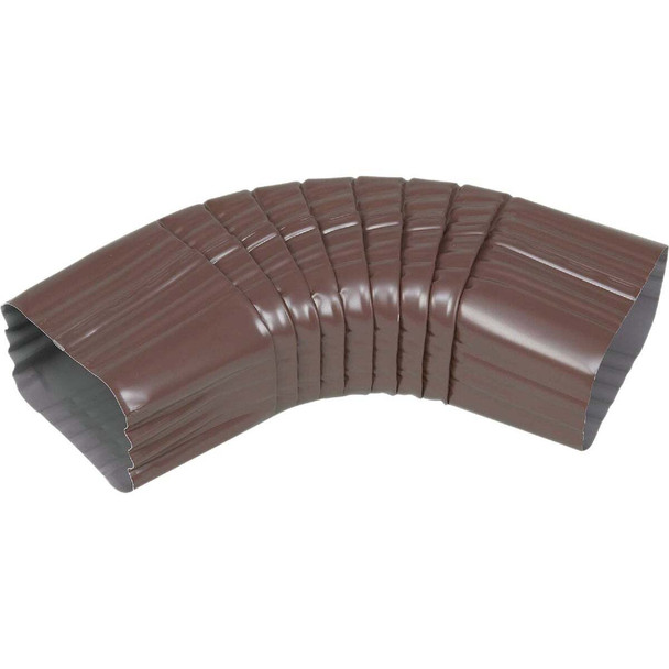 Spectra Metals 3 x 4 In. Aluminum Brown Side Downspout Elbow 4BELRTB
