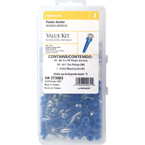 The Anchor Center 8-10x7/8 Plas Anchor Kit 373503