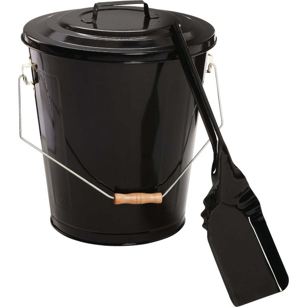 Home Impressions 13 In. W x 14 In. H Black Ash Container & Shovel AC-1001
