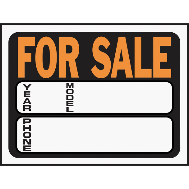 Hy-Ko 9x12 Plastic Sign, Auto For Sale 3031 Pack of 10