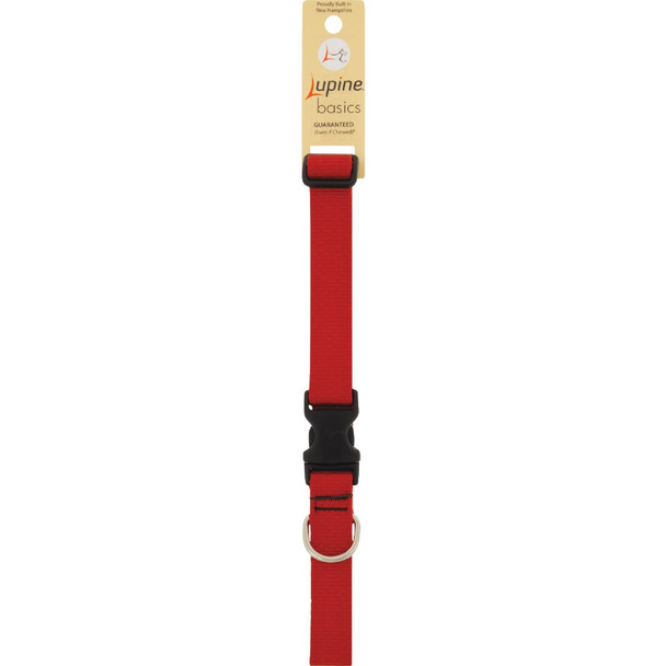 Lupine 1 In. Traditional Solid Red 16 to 28 In. Adjustable Collar 22553