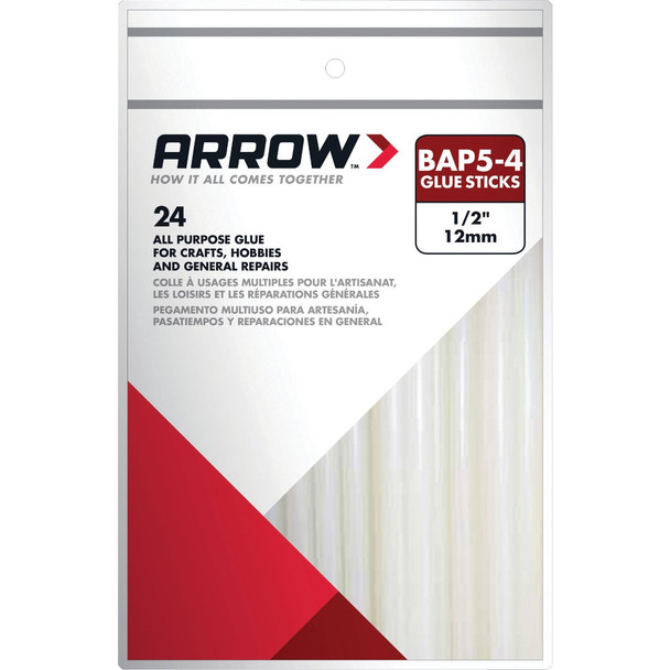 Arrow 4 In. Standard Clear Hot Melt Glue (24-Pack) BAP5-4