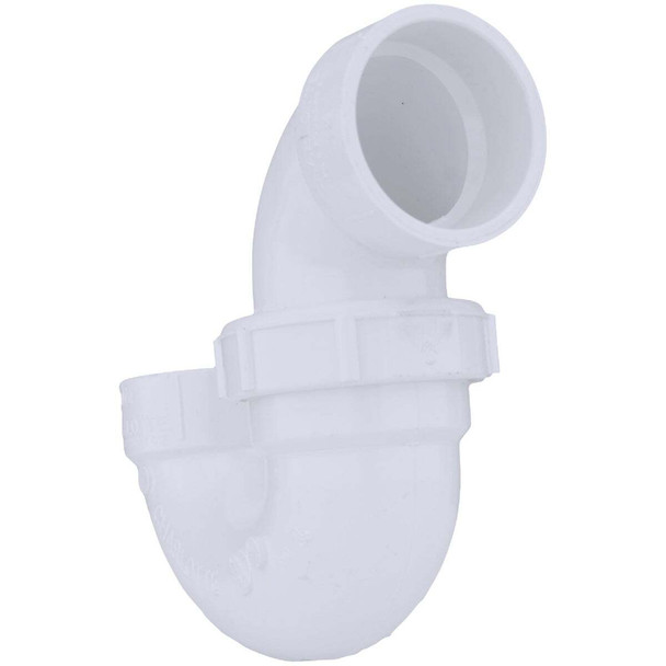 Charlotte Pipe 1-1/2 In. White PVC P-Trap with Union PVC 00708P 0800HA