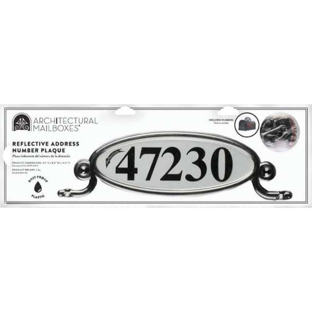 Architectural Mailboxes Mailbox Reflective Address Plaque MBPLAQ0BAM