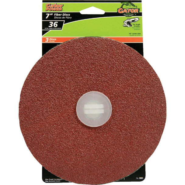 Gator Blade 7 In. 36 Grit Fiber Disc (3-Pack) 3083