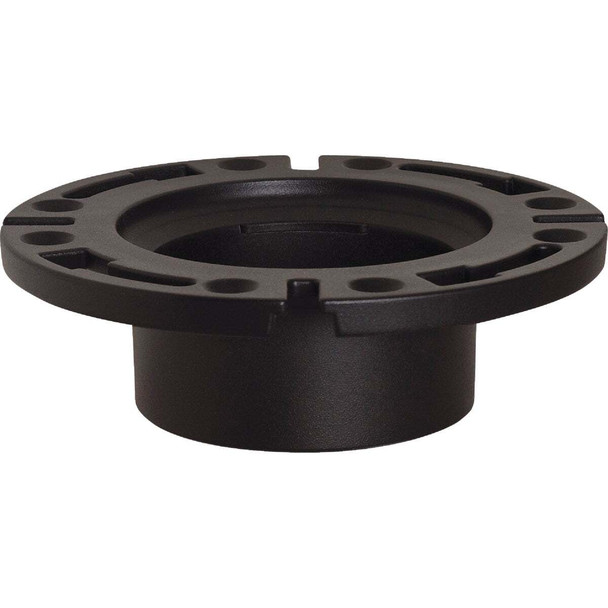 Sioux Chief 4 In. Hub ABS Open Toilet Flange with 1-Piece Plastic Ring 886-4A