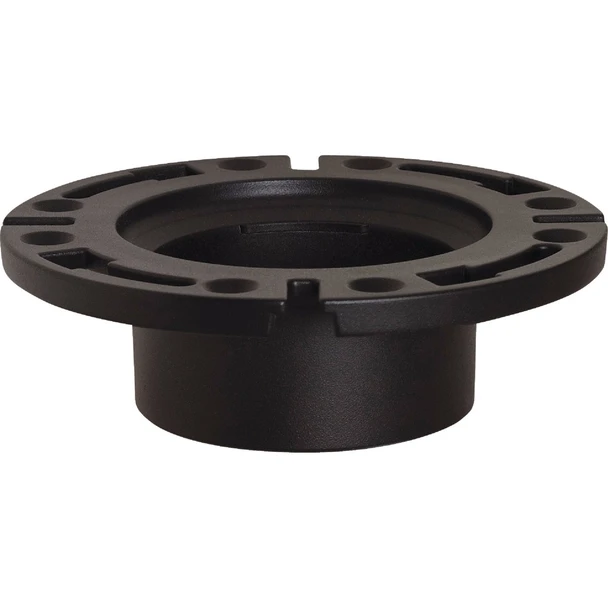 Sioux Chief 4 In. Hub ABS Open Toilet Flange with 1-Piece Plastic Ring 886-4A