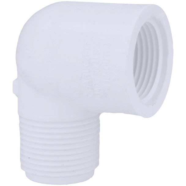 Charlotte Pipe 3/4"mipxfip 90d St Elbow PVC 02307  0800HA