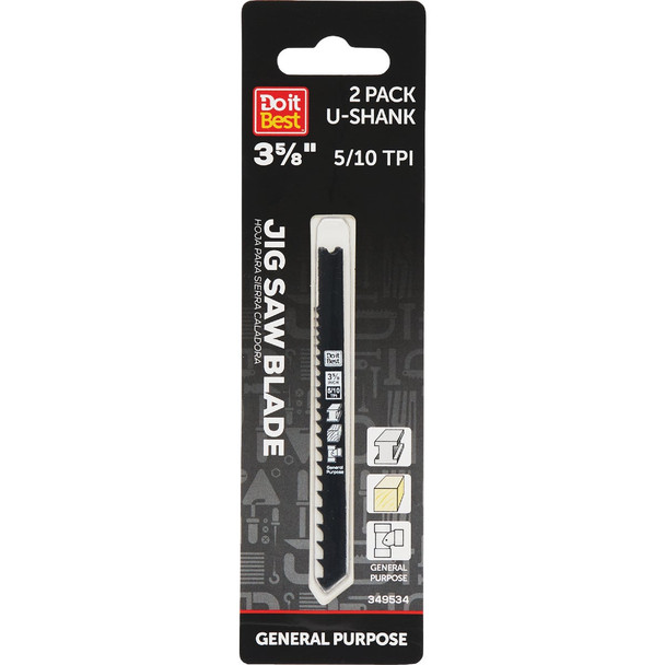 Do it Best U-Shank 3-5/8 In. 5/10 TPI General Purpose Jig Saw Blade (2-Pack)