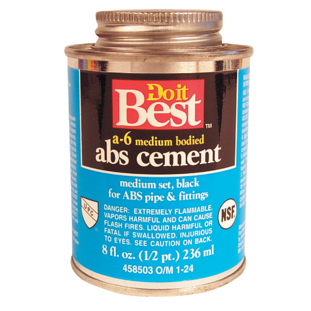 Do it Best 8 Oz. Medium Bodied Black ABS Cement 18512-24