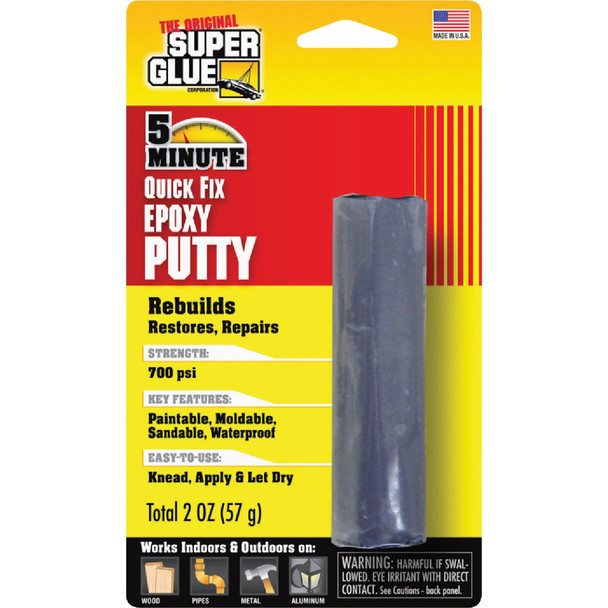 Super Glue 2 Oz. Quick Fix Metal Epoxy Putty 11710153