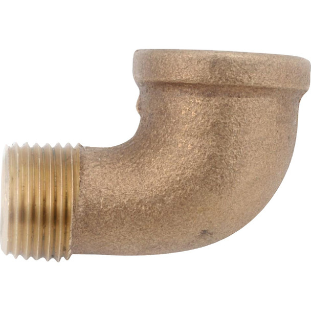 Anderson Metals 1 In. 90 Deg. Red Brass Threaded Elbow (1/4 Bend) 738116-16