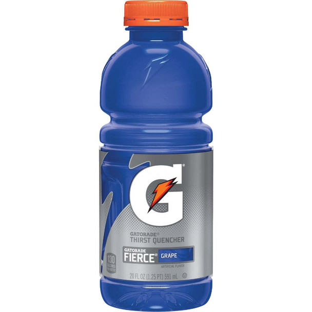 Gatorade 20 Oz. Fierce Grape Wide Mouth Thirst Quencher Drink (24-Pack) 32482