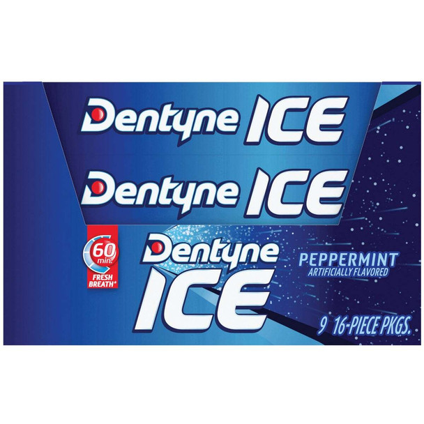 Dentyne Ice Peppermint Chewing Gum (16-Piece) VAM05111 Pack of 9