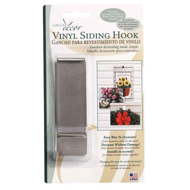 Outdoor Decor Lip-Hook Vinyl Siding Hook (2-Pack) VSH05