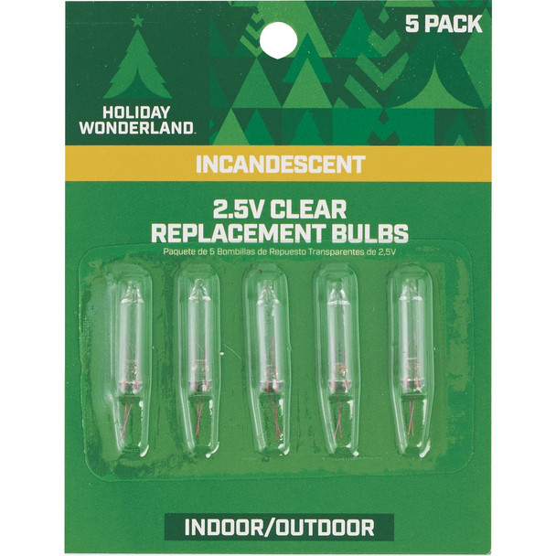Home Impressions Mini Clear 2.5V Replacement Light Bulb (5-Pack) KT-2024-S15