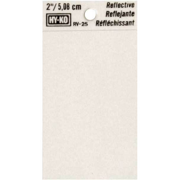 Hy-Ko 2 In. Vinyl Adhesive Symbol, Blank RV-25/BLNK Pack of 10