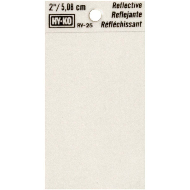 Hy-Ko 2 In. Vinyl Adhesive Symbol, Blank RV-25/BLNK Pack of 10