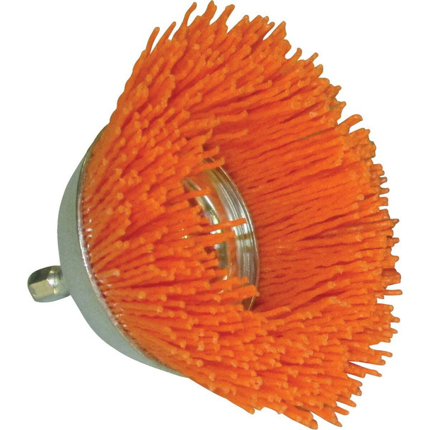 Dico Nyalox 2-1/2 In. Orange Med Drill-Mounted Wire Brush 7200010