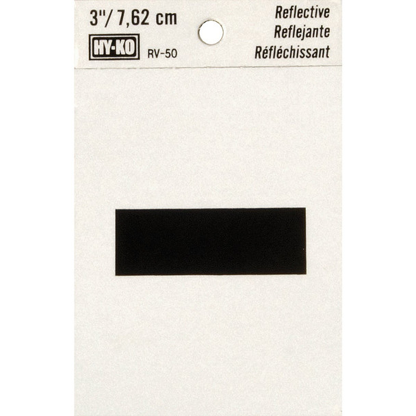 Hy-Ko 3 In. Vinyl Adhesive Symbol, Hyphen RV-50/HY Pack of 10