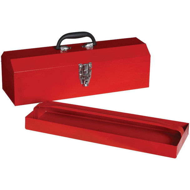 19 In. Red Steel Hip Roof Toolbox 339084