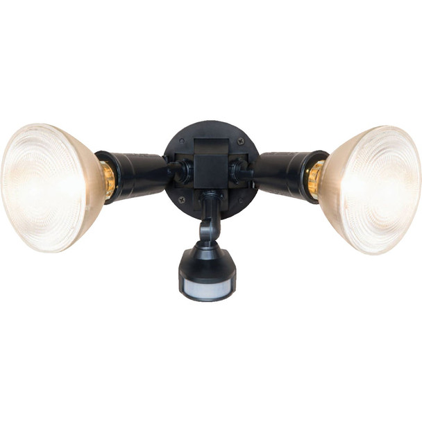 Halo Black Motion Sensing Dusk To Dawn Incandescent Floodlight Fixture MS34