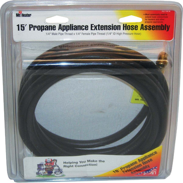 MR. HEATER 15 Ft. x 1/4 In. MPT x 1/4 In. FPT LP Hose Assembly F271474
