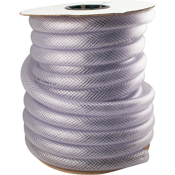 Abbott Rubber 1 In. x 3/4 In. x 75 Ft. Clear T12 Braided PVC Tubing T12005005