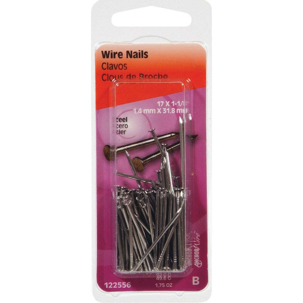Hillman Anchor Wire 1-1/4 In. 17 ga Bright Wire Nails (1.75 Oz.) 122556