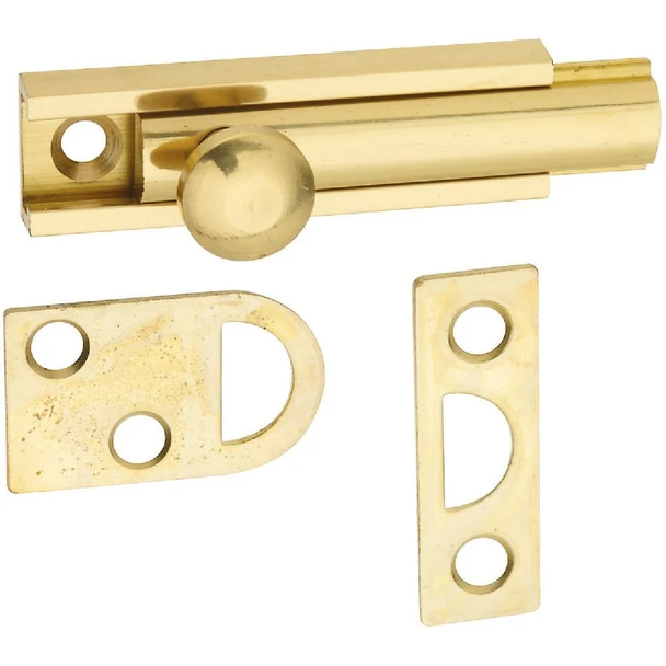 National Hardware Gallery Series 2 In. Polished Brass Door Surface Bolt N197-962