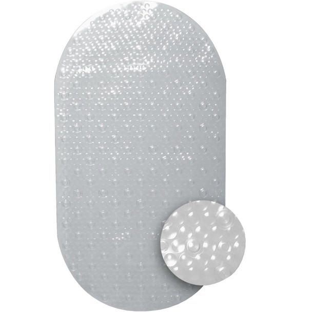 Zenith Zenna Home 15-7/10 In. x 27-1/2 In. Clear Bath Mat 80KK04